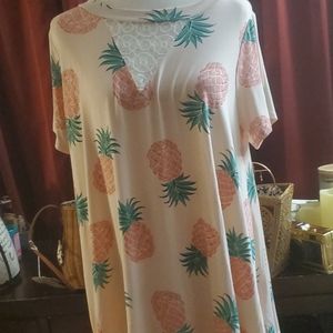 ODDY women's  🍍print /lace detail tops NEW !